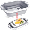 MagicPlus Tábua de Carnes, Cesto Escorredor e Bacia em Silicone Dobrável 3 em 1