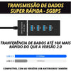 Hub USB 3.0 4 Portas LED Indicador High Speed HD