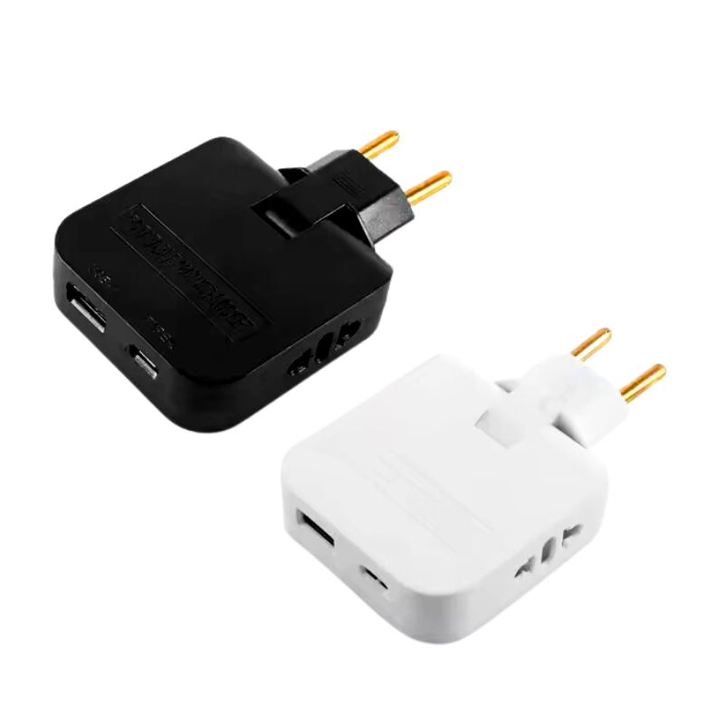 Adaptador de Tomada Articulado Com Entrada Usb-c e 4 Portas - Praticidade e Conectividade
