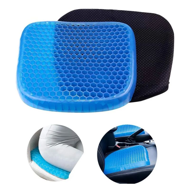 Assento Ergonômico Em Gel – Alívio de Pressão e Ventilação Inteligente (1 unidade)
