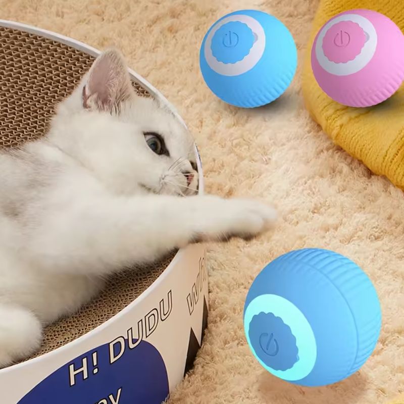 Bola Giratória Para Pet – Brinquedo Inteligente e Divertido Com Luzes e Usb