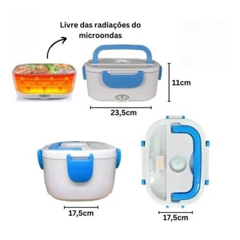 Marmita Elétrica Térmica Com Divisórias – Refeições Quentes Em Qualquer Lugar