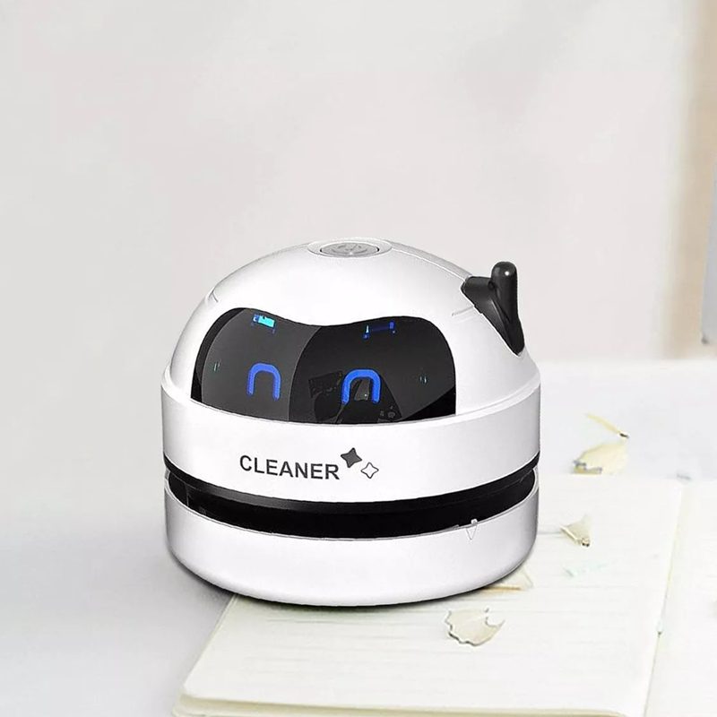 Mini Robô Aspirador de Pó - Limpeza Compacta e Eficiente Para Mesa e Superfícies Pequenas