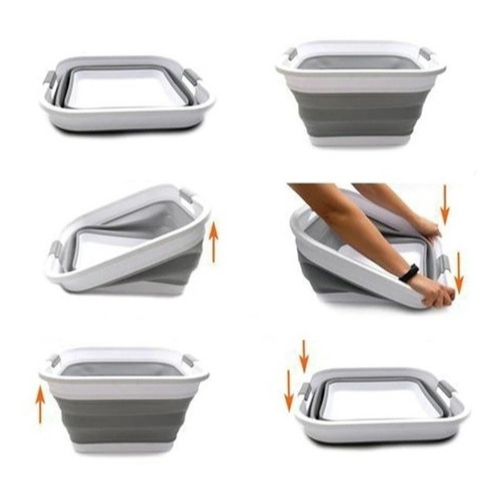 MagicPlus Tábua de Carnes, Cesto Escorredor e Bacia em Silicone Dobrável 3 em 1