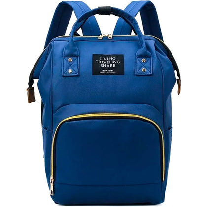 Mochila Mala Bolsa Maternidade Multiuso Multifuncional Azul