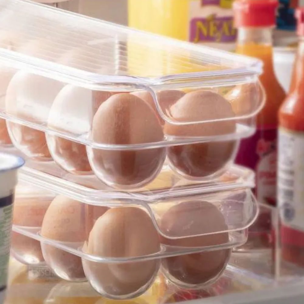 Organizador de Ovos Com Tampa Em Acrílico - Praticidade e Organização Para Sua Geladeira