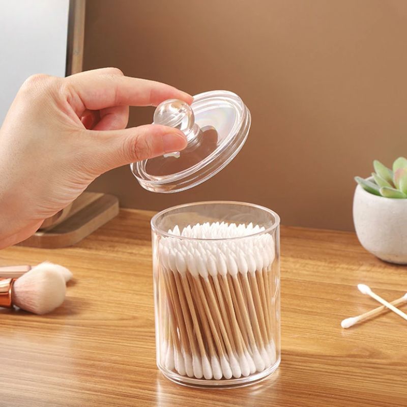 Organizador de Algodão e Cotonetes - Praticidade e Design Elegante Para Sua Mesa
