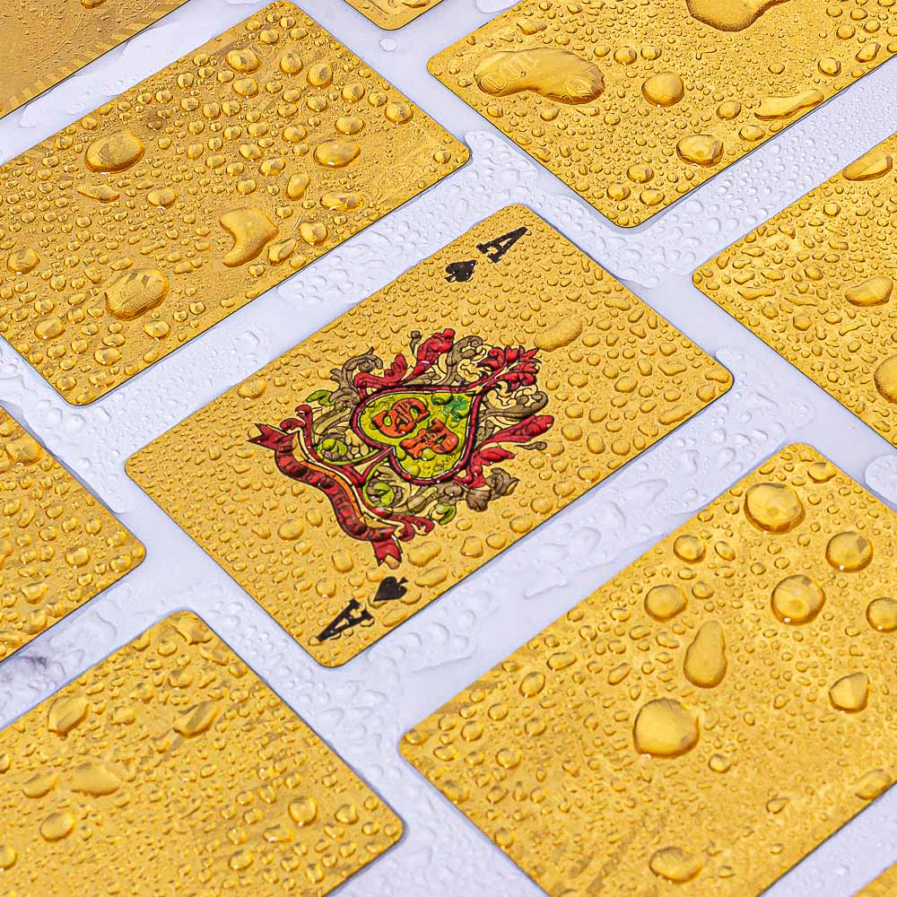 Baralho Dourado de Luxo – Resistente À Água e Anti-rasgo