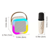 Caixa de Som Karaokê Bluetooth Led Com 2 Microfones Sem Fio