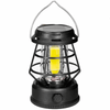 Lanterna Lampião Luminária LED Cob Recarregável Usb e Energia Solar Camping Pesca e Aventura