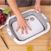 MagicPlus Tábua de Carnes, Cesto Escorredor e Bacia em Silicone Dobrável 3 em 1