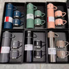 Kit Garrafa Térmica Vacuum Flask 500ml com 3 Canecas
