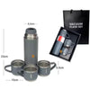 Kit Garrafa Térmica Vacuum Flask 500ml com 3 Canecas