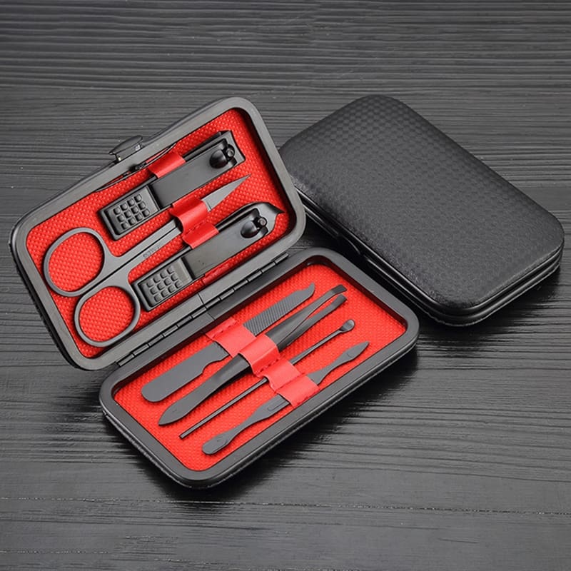 Kit de Cortadores de Unha Em Aço Inoxidável - 7 Peças Portátil e Completo