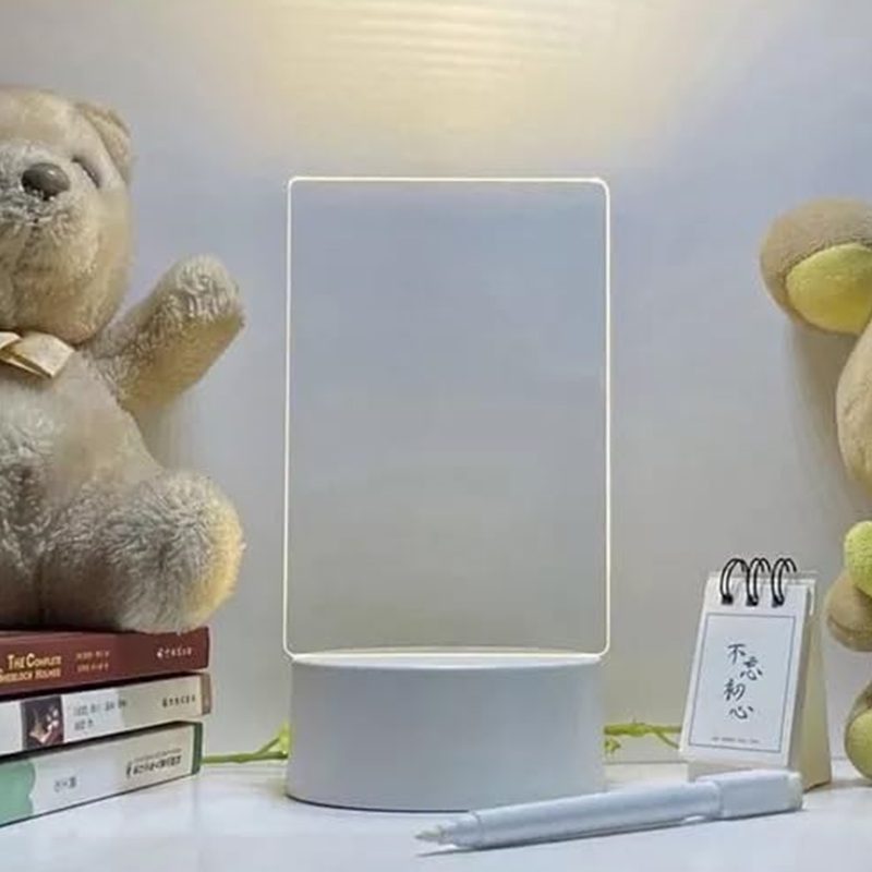 Luminária 3d Led Com Tela Para Escrita e Efeito Visual Impressionante