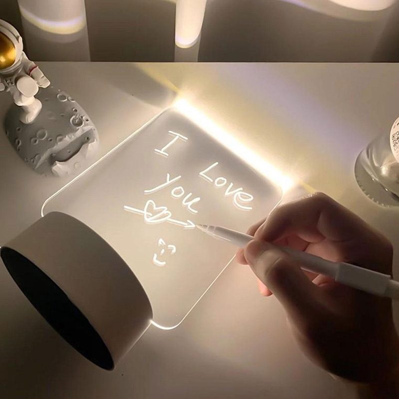 Luminária 3d Led Com Tela Para Escrita e Efeito Visual Impressionante