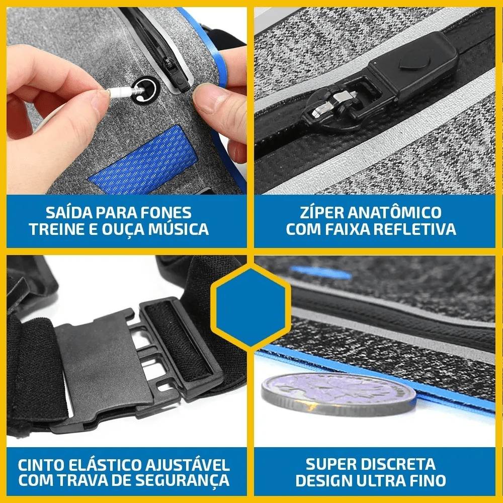 Pochete Esportiva Ultra Slim – Para Celular, Cartão e Chaves