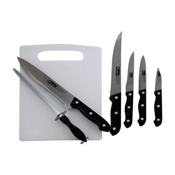 Super Kit Churrasco com Facas Inox 7 Peças com Maleta Reforçada