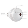 Câmera Lâmpada Espiã IP Wifi Segurança Visão 360 Microfone e Alto-falante V380