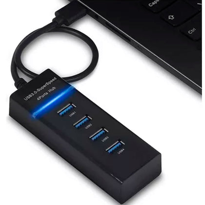 Hub USB 3.0 4 Portas LED Indicador High Speed HD