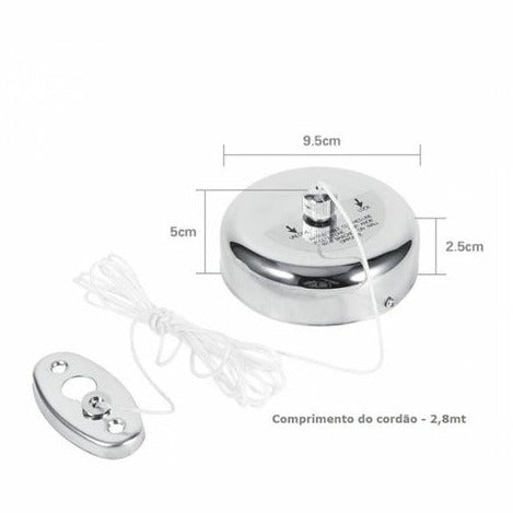 Varal Linear Redondo Retrátil de Aço Inox