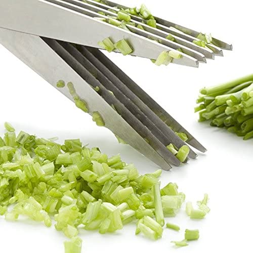 Tesoura Para Cortar Picar Ervas E Temperos 5 Lâminas Cozinha
