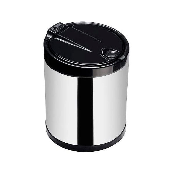 Lixeira para Pia Inox Tampa Clicar Preta 2,5 L - Clica e Abre