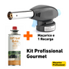 Maçarico Portátil com Controle de Chamas Profissional + 1 Recarga Gás