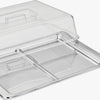 Porta Frios Aço Inox Tampa Acrílica Cozinha Queijo Presunto