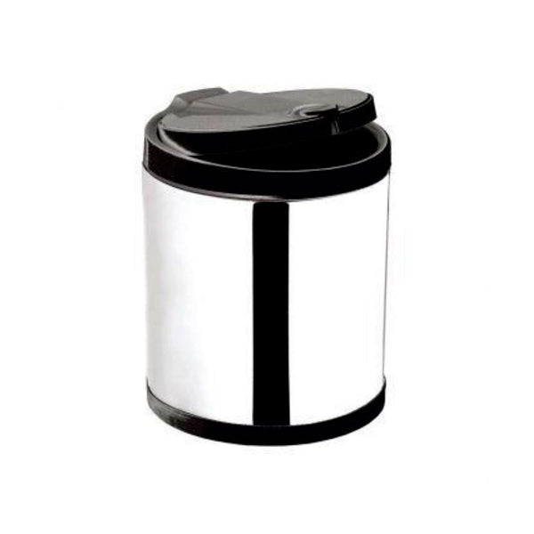 Lixeira para Pia Inox Tampa Clicar Preta 2,5 L - Clica e Abre