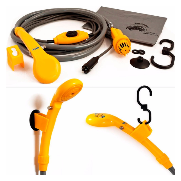 Ducha Chuveiro Portátil Camping Elétrica 12v Acendedor Carro