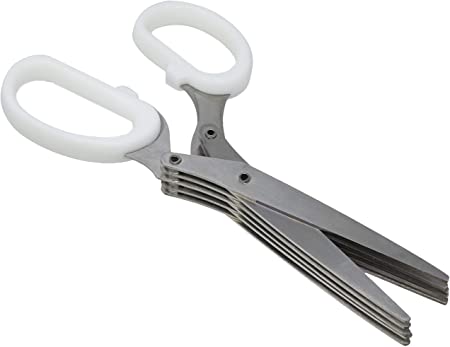 Tesoura Para Cortar Picar Ervas E Temperos 5 Lâminas Cozinha