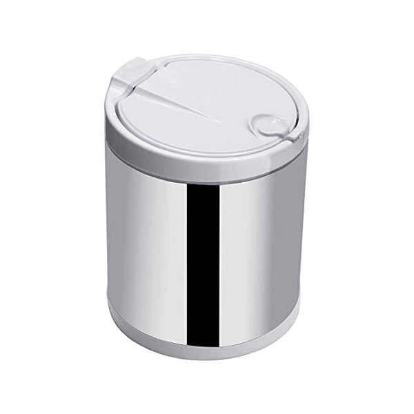 Lixeira para Pia Inox Tampa clicar Branca 2,5 Lt - Clica e Abre