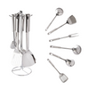 Conjunto Utensílios 7 peças Inox Linha Premium com Suporte de Brinde