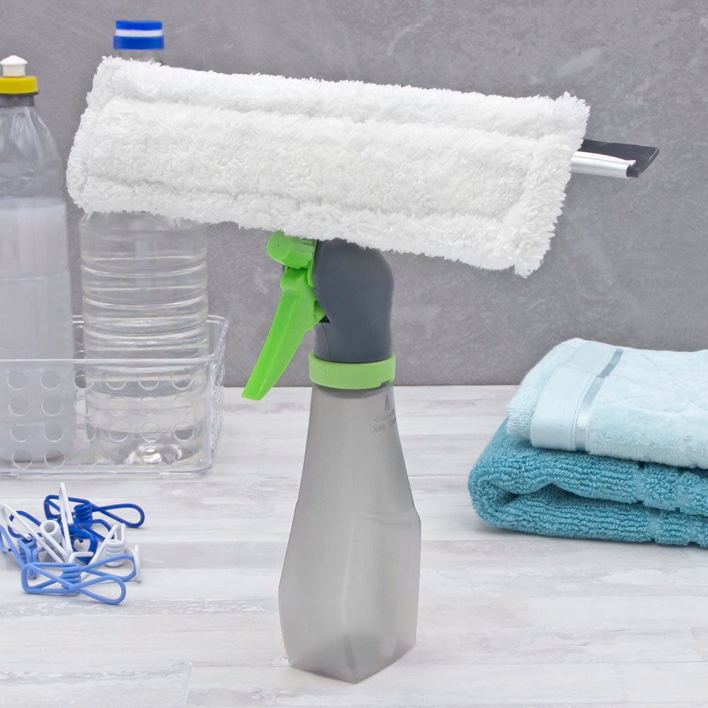 Limpador de Janelas Mini Mop 3 em 1 Spray Borrifador