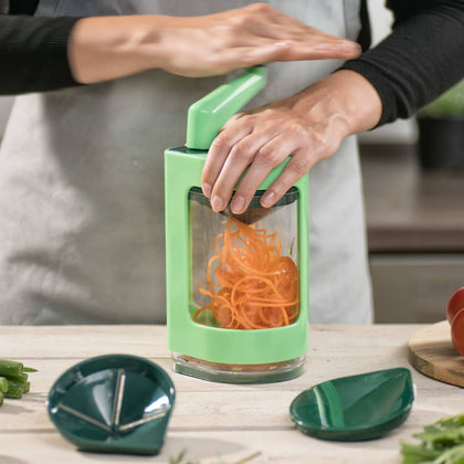 SpiralChef - Processador Manual De Alimentos Manivela Legumes e Verduras -
