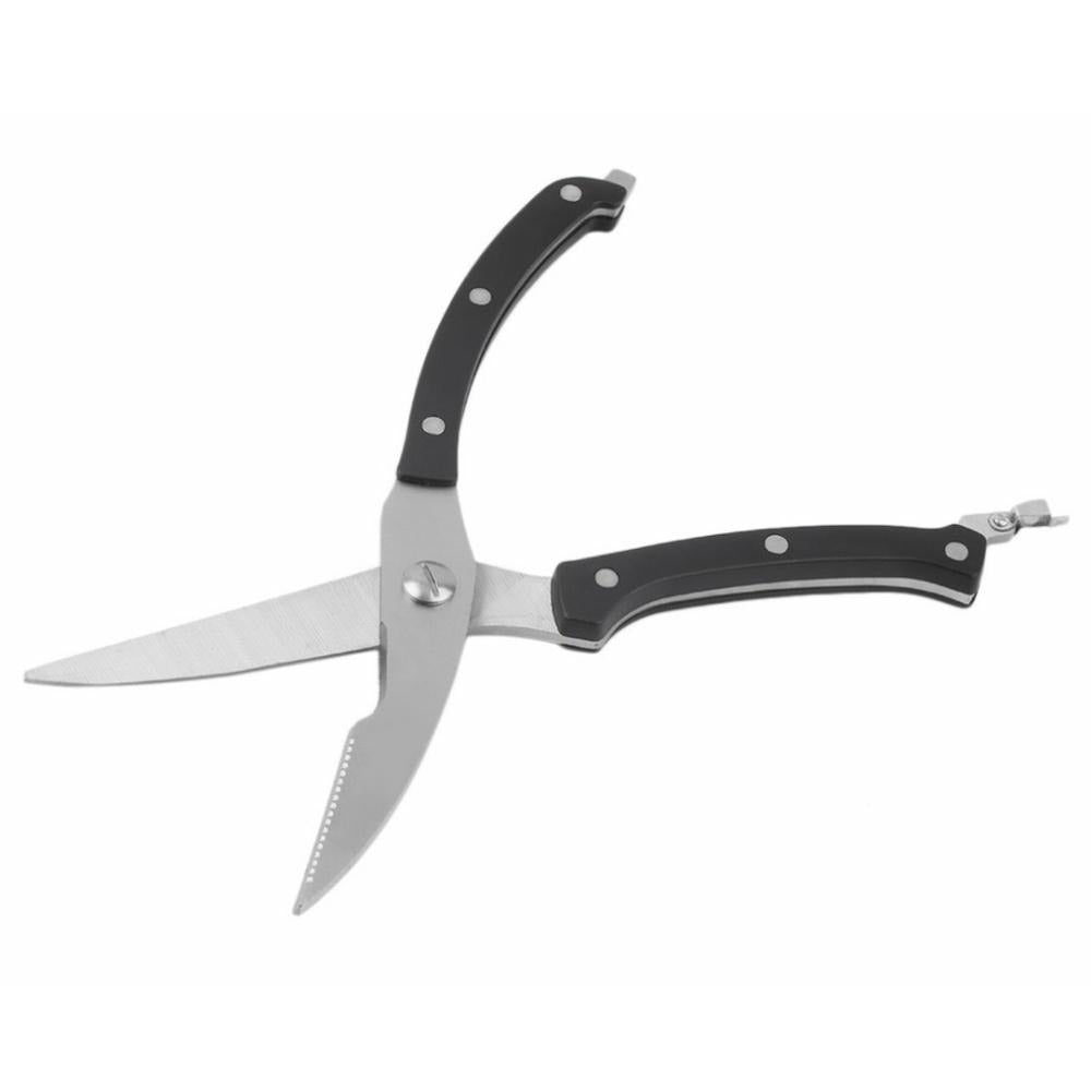 Tesoura cozinha para trinchar frango carne peixe - inox 25cm