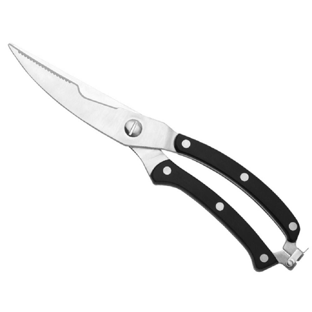 Tesoura cozinha para trinchar frango carne peixe - inox 25cm