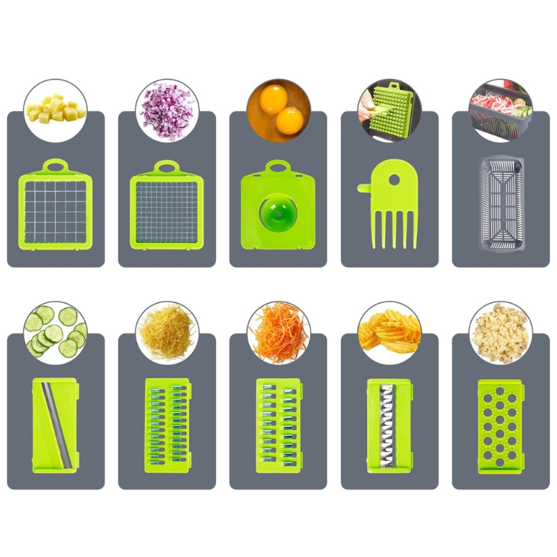 Cortador de Alimentos 9 em 1 Multifuncional