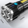 Lanterna Led USB 4 Núcleos à Prova D’água  Potente Recarregável