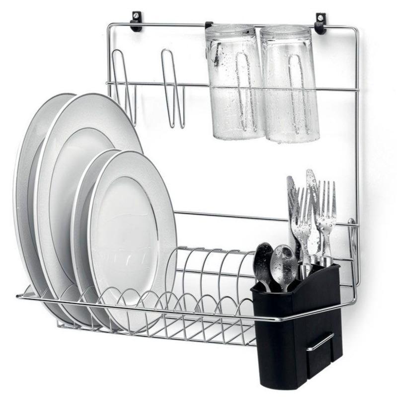 Escorredor de Louças de Parede Cromado Cook Home Organizador