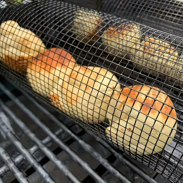 Grelha Tambor Giratório para Carnes, Legumes e Pão de Alho