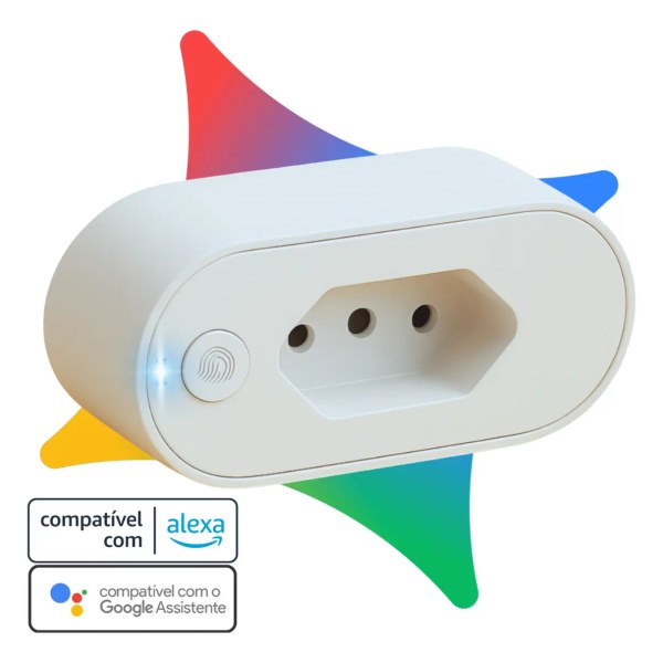 Tomada Inteligente Wi-Fi 110V-220V com Alexa e Google Home para Automação Residencial