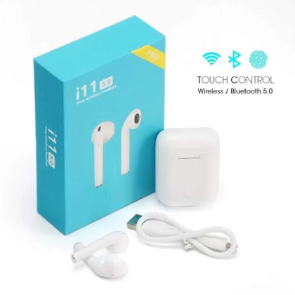 Fone de Ouvido Bluetooth 5.0 Sem Fio TWS i11 Recarregável Microfone Atende Ligação