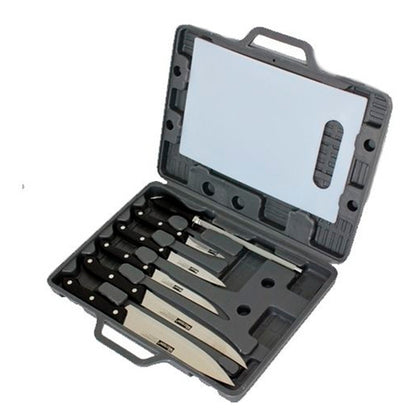 Super Kit Churrasco com Facas Inox 7 Peças com Maleta Reforçada