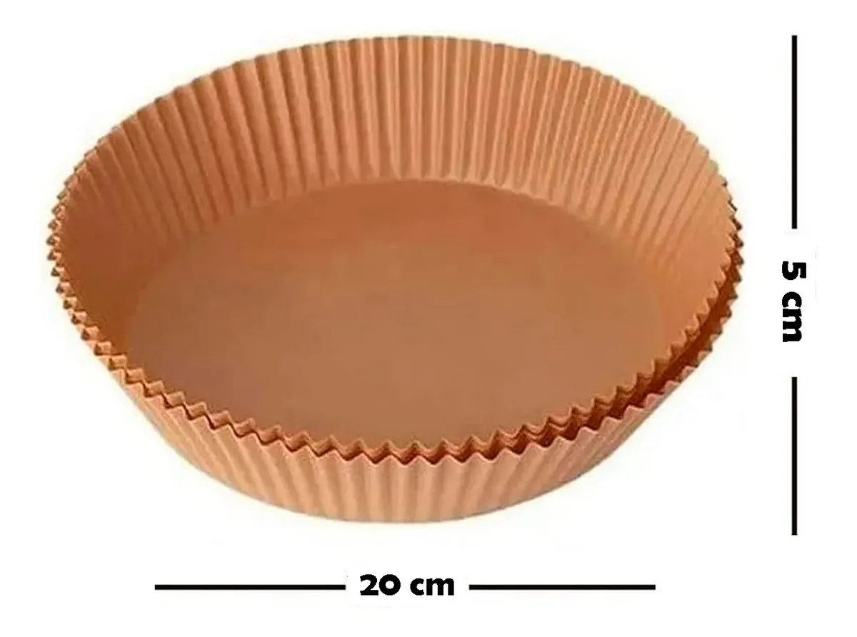 [100 Unidades] Formas Descartáveis para Assar Cozinhar Antiaderente para Airfryer