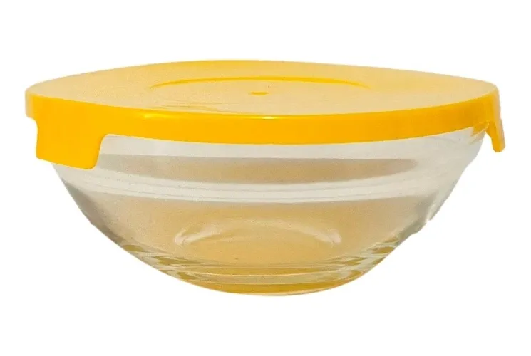 Jogo de Potes de Vidro com Tampa Redondo 5 Peças