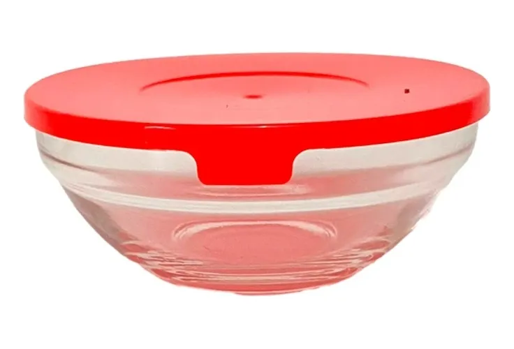 Jogo de Potes de Vidro com Tampa Redondo 5 Peças