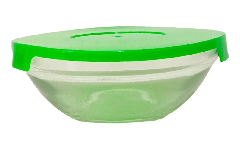 Jogo de Potes de Vidro com Tampa Redondo 5 Peças