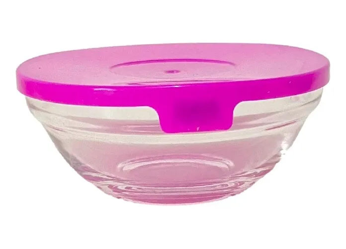 Jogo de Potes de Vidro com Tampa Redondo 5 Peças